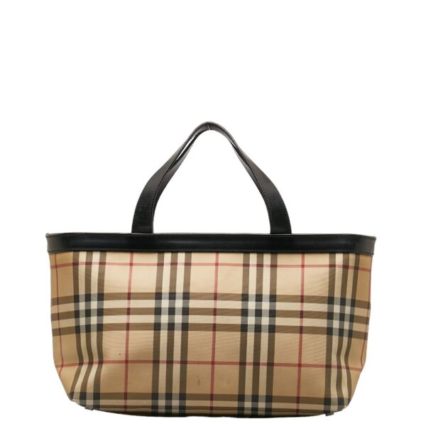 1 0140162 3 Burberry Nova Check Handbag Beige Black