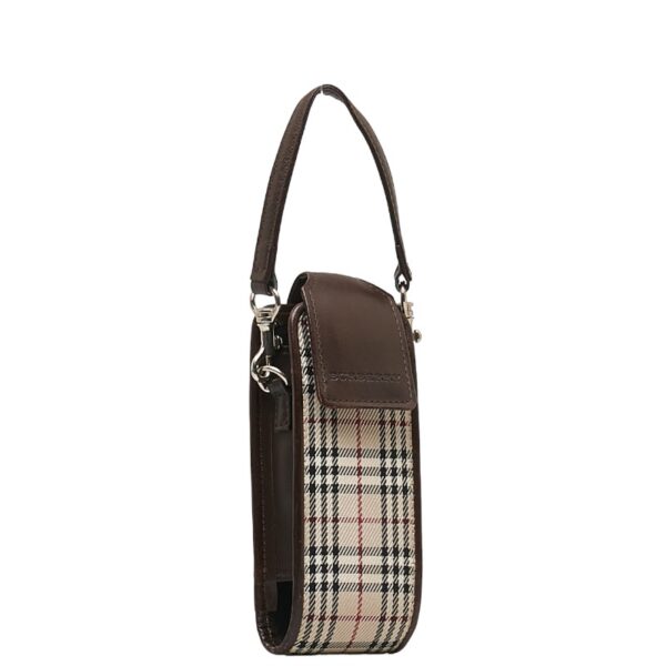 1 0140669 2 Burberry Nova Check Pouch Beige Multicolor