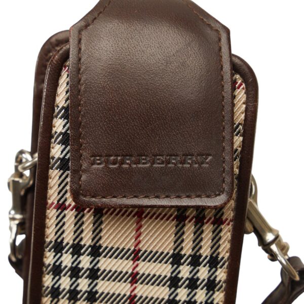 1 0140669 7 Burberry Nova Check Pouch Beige Multicolor