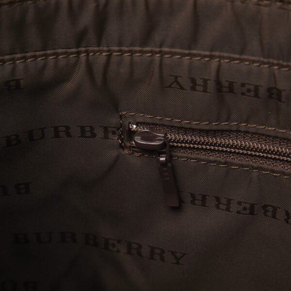 1 0140671 8 Burberry Nova Check Shadow Horse One Shoulder Bag Beige