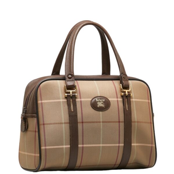 1 0140679 2 Burberry Check Mini Bag Khaki Brown