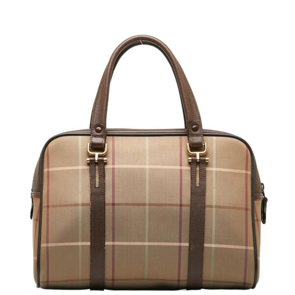 1 0140679 3 Burberry Check Mini Bag Khaki Brown