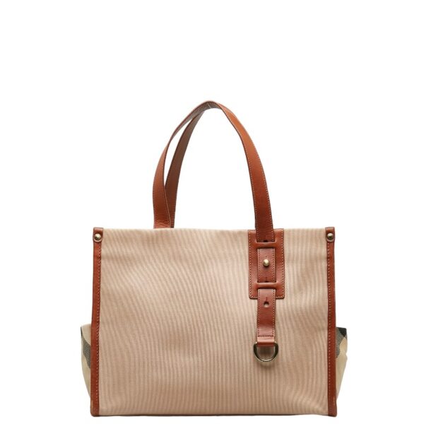 1 0141671 3 Burberry Nova Check Tote Bag Beige Brown