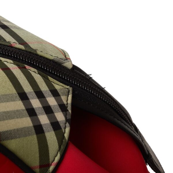 1 0143682 7 Burberry Nova Check Bag Nylon Red Multicolor