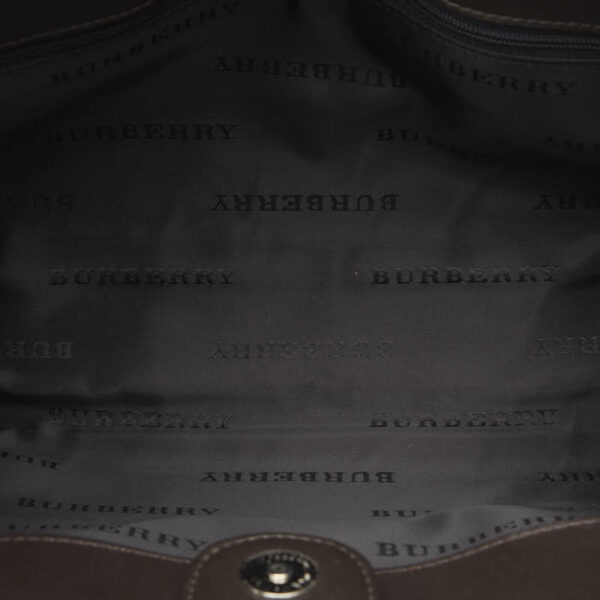 1 0143683 7 Burberry Nova Check Handbag Beige Brown