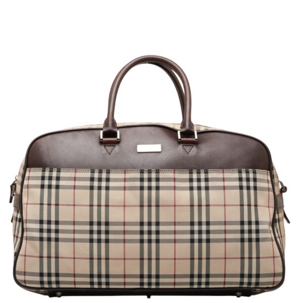 1 0144954 1 Burberry Nova Check Bag Bag Beige Brown