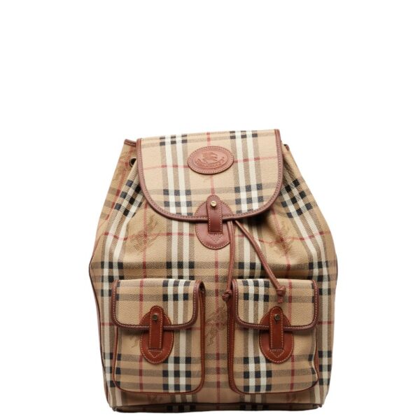 1 0145074 1 Burberry Nova Check Shadow Horse Backpack Beige