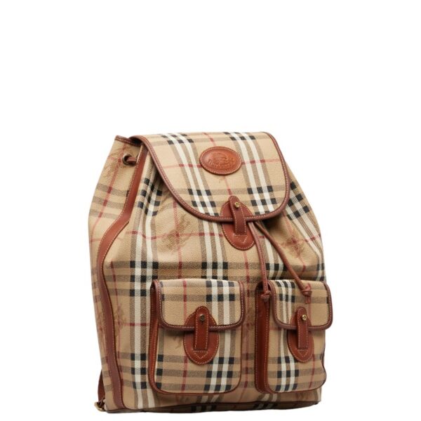 1 0145074 2 Burberry Nova Check Shadow Horse Backpack Beige