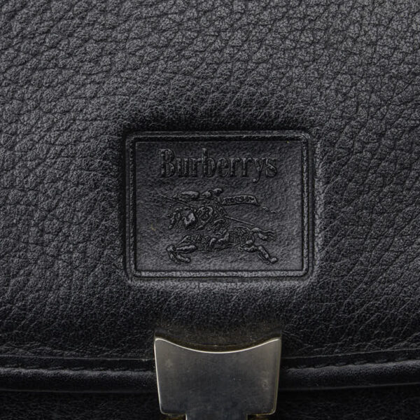 1 0147433 9 Burberry Nova Check Shadow Horse Shoulder Bag 2Way Black