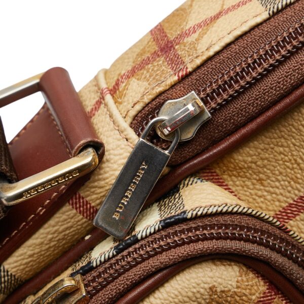 1 0152043 6 Burberry Nova Check Shadow Horse Shoulder Bag Beige Brown