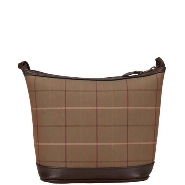 1 0152704 3 Burberry Check Shadow Horse Crossbody Shoulder Bag Beige Brown