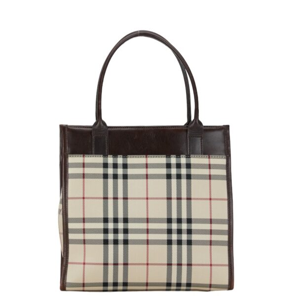 1 0152834 3 Burberry Nova Check Handbag Beige Brown