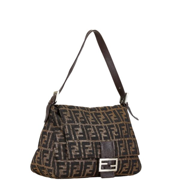 1 0153157 2 Fendi Zucca One Shoulder Bag Brown