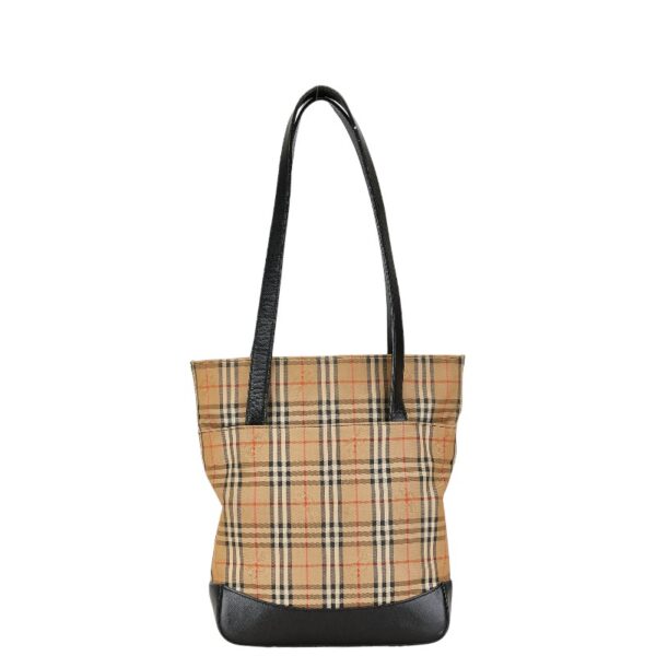 1 0153292 3 Burberry Nova Check Shadow Horse Tote Bag Beige Black