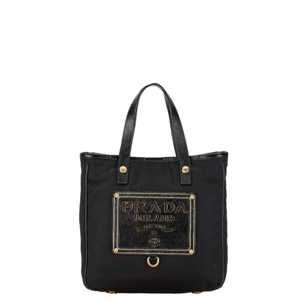 1 0153512 2 Prada Nylon 2WAY Shoulder Bag Black