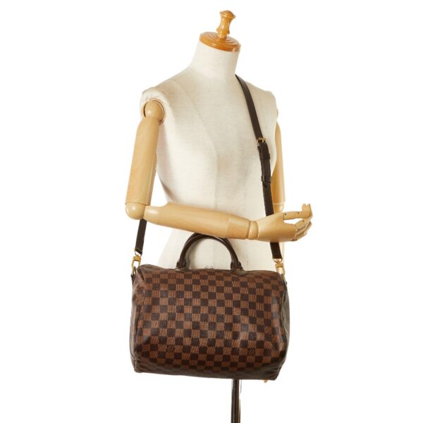 1 0153623 11 Louis Vuitton Damier Speedy Bandouliere 30 Shoulder Bag Brown