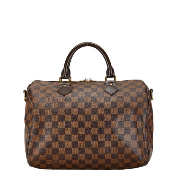 1 0153623 2 Louis Vuitton Damier Speedy Bandouliere 30 Shoulder Bag Brown