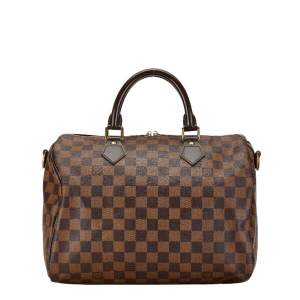 1 0153623 4 Louis Vuitton Damier Speedy Bandouliere 30 Shoulder Bag Brown