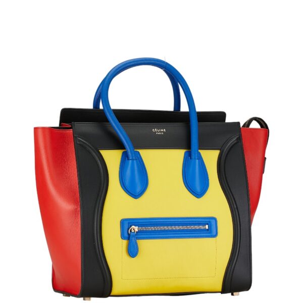 1 0154534 2 Celine Luggage Mini Shopper Tote Bag Multicolor