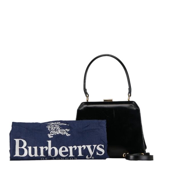 1 0154823 1 Burberry Nova Check Shadow Horse Shoulder Bag 2Way Black