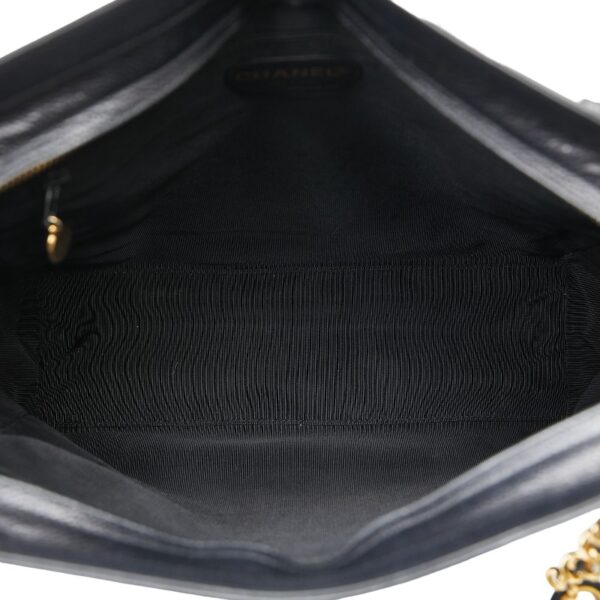 1 0155210 5 Chanel Triple Cocomark Chain Tote Bag Caviar Skin Black