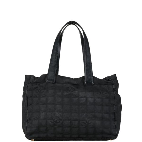 1 0155702 3 Chanel Line Tote MM Tote Bag Nylon Black