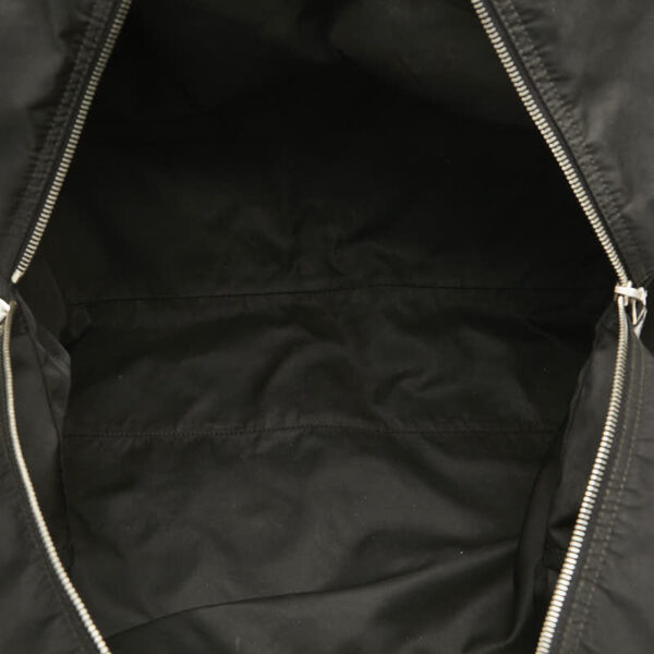 1 0155904 6 Prada Triangle Plate Nylon Bag Black