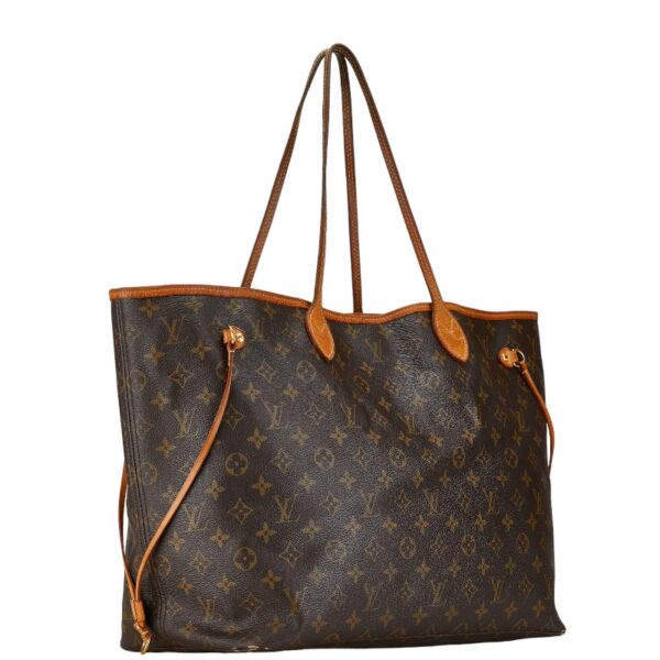 1 0156654 2 Louis Vuitton Monogram Neverfull GM Tote Bag Brown