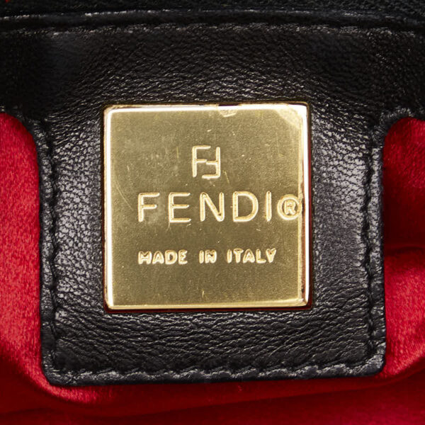 1 0156926 7 Fendi Suede One Shoulder Bag Black