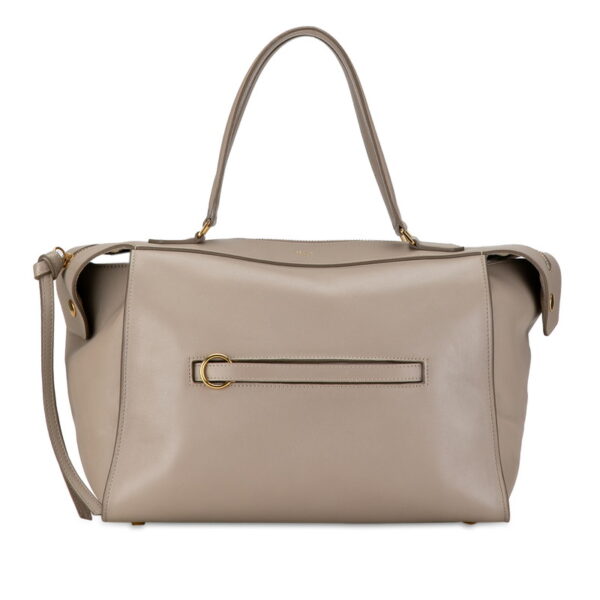 1 0157098 1 Celine Ring Small Tote Bag Smooth Taupe Greige