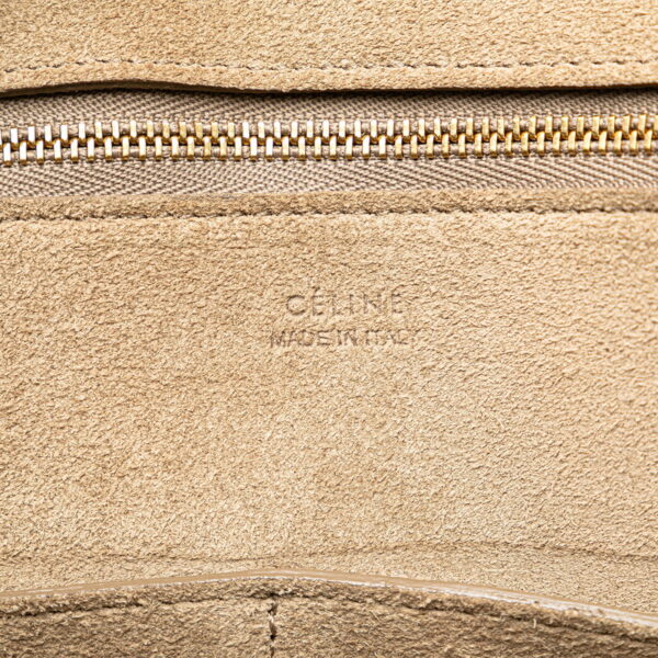 1 0157098 9 Celine Ring Small Tote Bag Smooth Taupe Greige