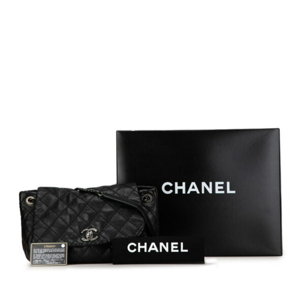 1 0157113 12 Chanel Matelasse CocoMark Chain Bag Lambskin Black