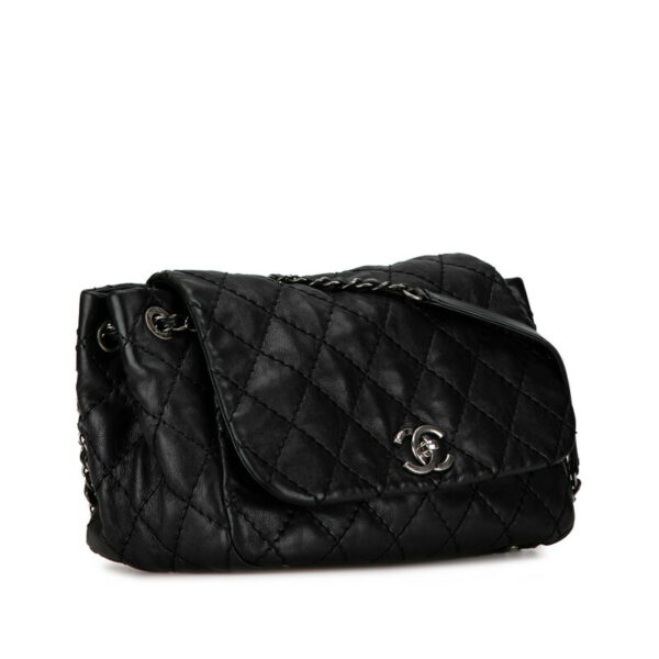 1 0157113 2 Chanel Matelasse CocoMark Chain Bag Lambskin Black