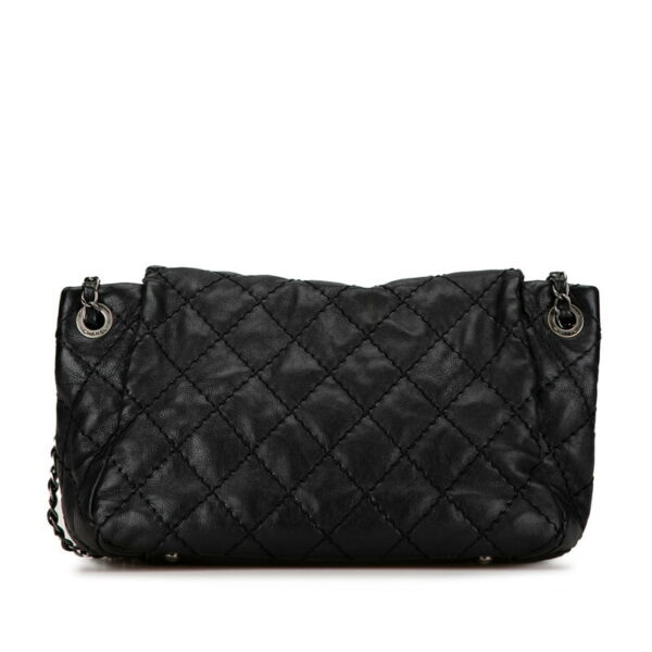 1 0157113 3 Chanel Matelasse CocoMark Chain Bag Lambskin Black