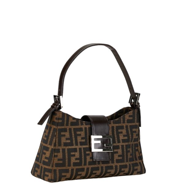 1 0157561 2 Fendi Zucca One Shoulder Bag Brown