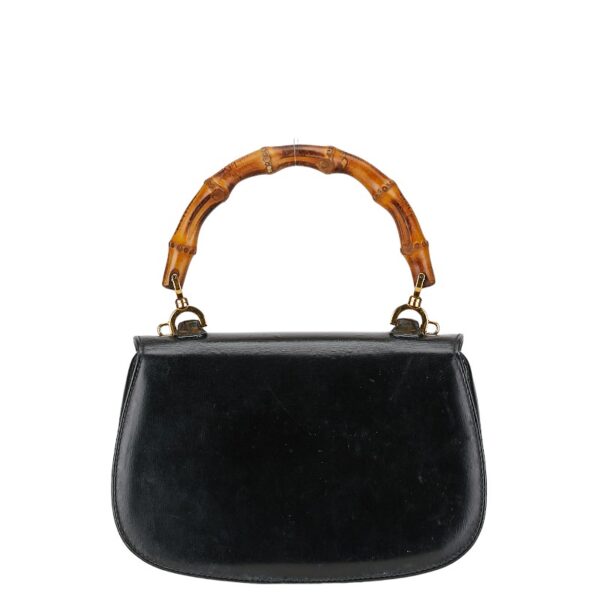 1 0157673 3 Gucci Bamboo Handbag Black