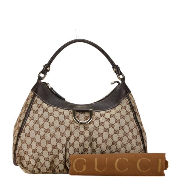 1 0157727 10 Gucci GG Abbey One Shoulder Bag Brown