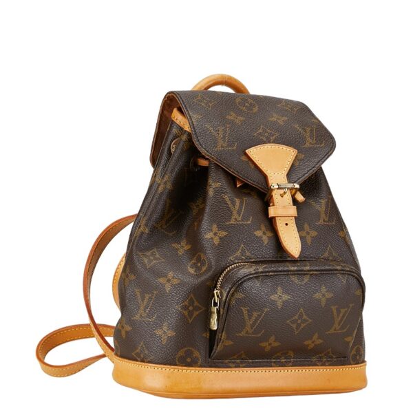 1 0158156 2 Louis Vuitton Monogram Monsouris PM Backpack Brown