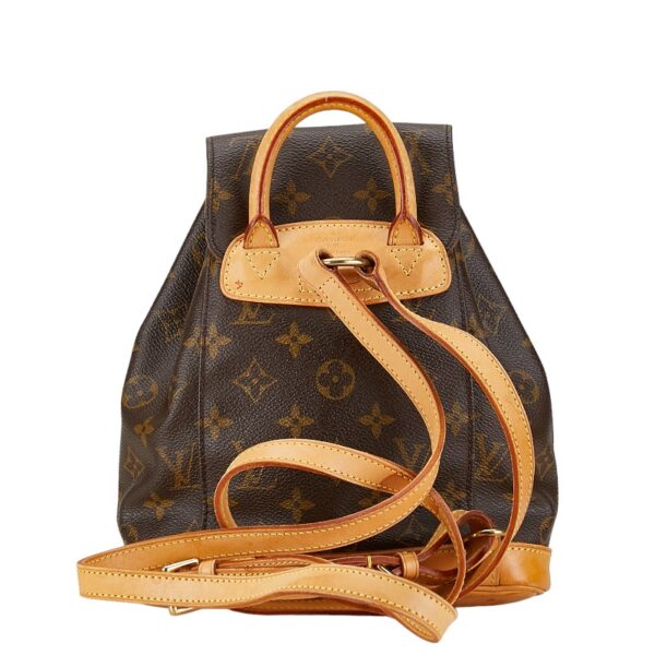 1 0158156 3 Louis Vuitton Monogram Monsouris PM Backpack Brown