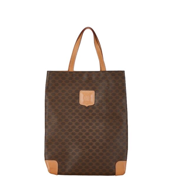 1 0158171 1 Celine Macadam Tote Bag Handbag Brown