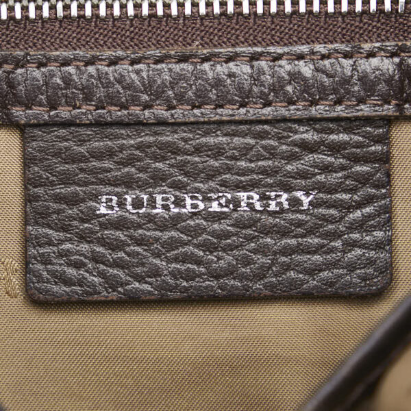 1 0158210 12 Burberry Nova Check Crossbody Shoulder Bag Nylon Greige Brown