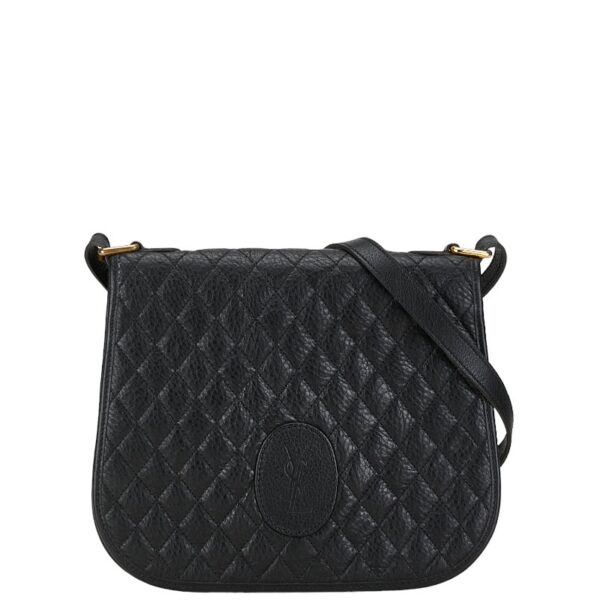 1 0158257 1 Saint Laurent Quilted Crossbody Bag Black