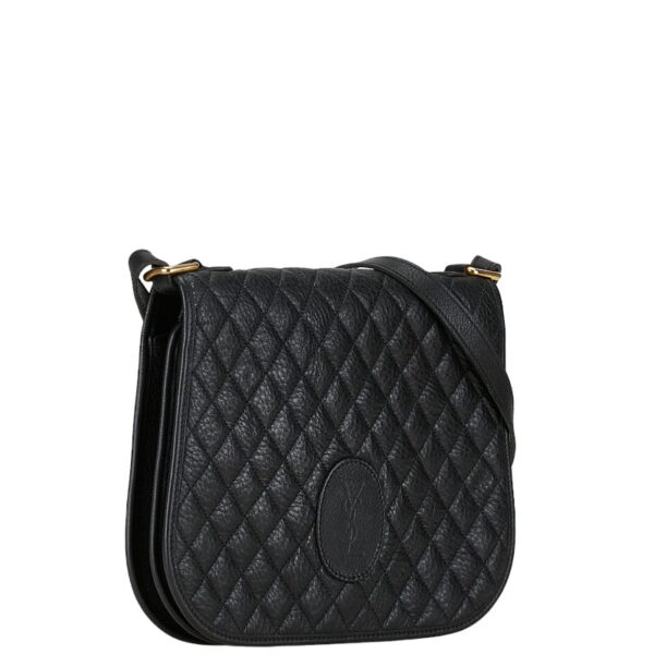 1 0158257 2 Saint Laurent Quilted Crossbody Bag Black