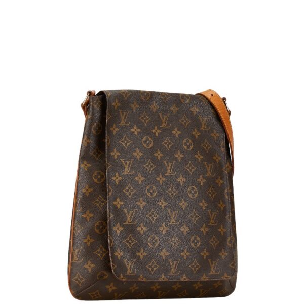 1 0158297 2 Louis Vuitton Monogram Musette Shoulder Bag Brown