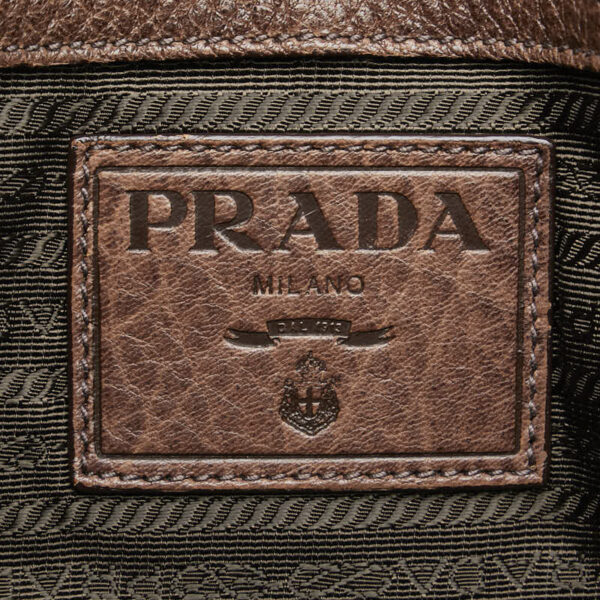 1 0158315 10 Prada Tote Bag Brown