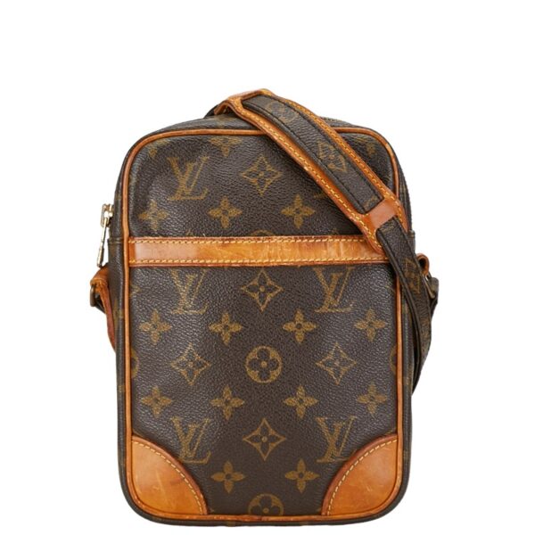 1 0158328 1 Louis Vuitton Monogram Danube Crossbody Shoulder Bag Brown