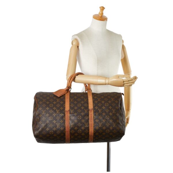 1 0158342 14 Louis Vuitton Monogram Keepall 50 Bag Brown