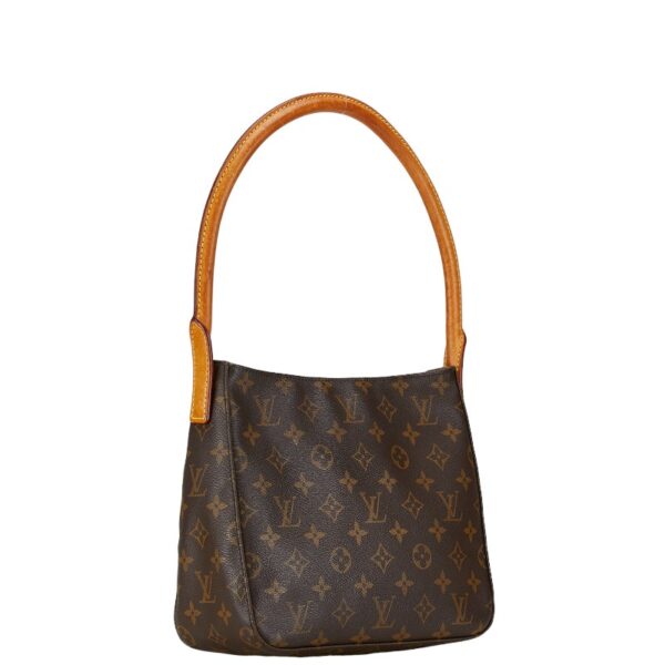 1 0158349 2 Louis Vuitton Monogram Looping MM Shoulder Bag Brown