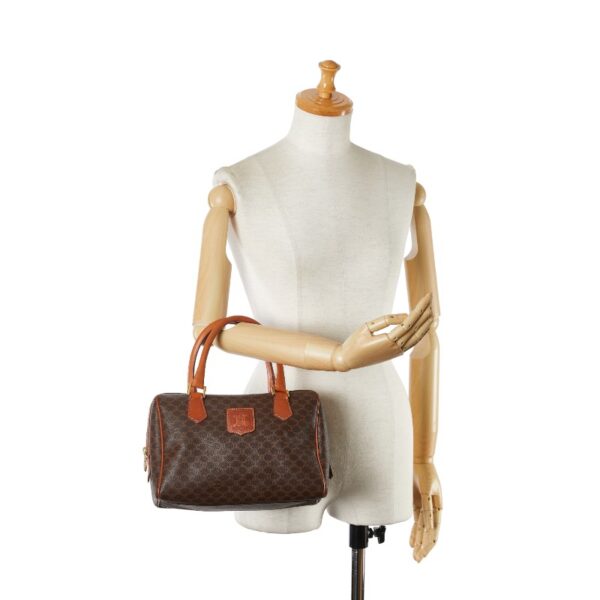 1 0158495 11 Celine Macadam Handbag Brown