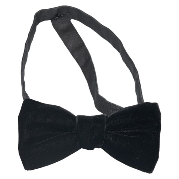 1 0159298 1 Saint Laurent Bow Tie Velor Black